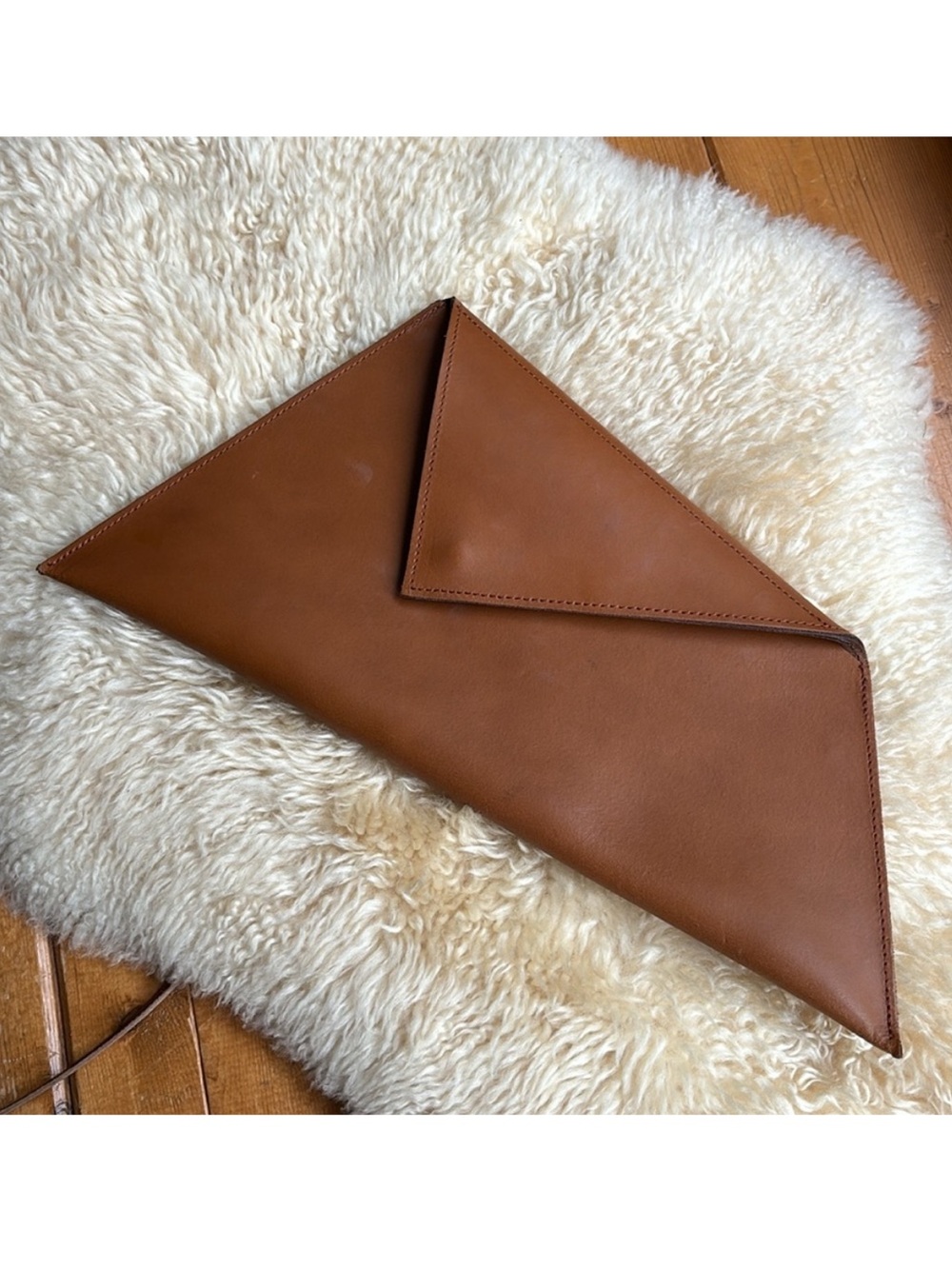 Vice Versa Modernist Leather Clutch